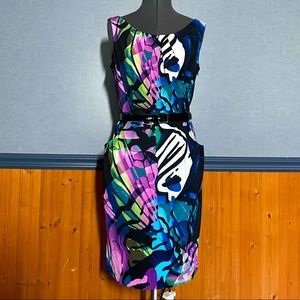 Connected apparel multicolored dress
